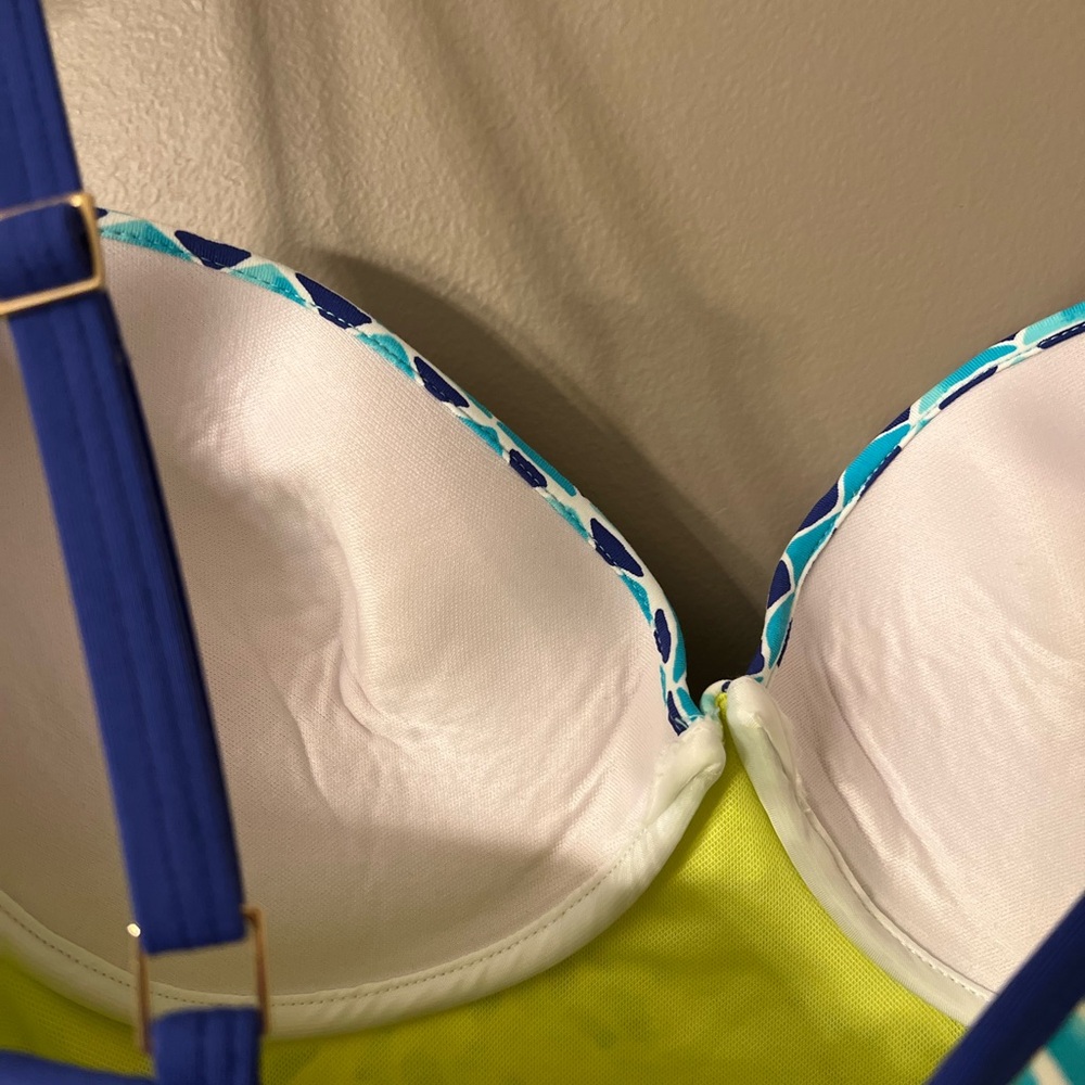 Lilly Pulitzer Palma One Piece Blue Ibiza Open Water Engineered Swimsuit - Picture 7 of 8